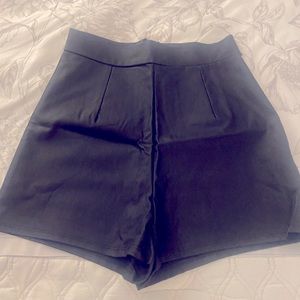 New Black high waisted Faux Leather shorts similiar to pleather material